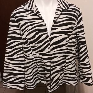 Chico's Women's Zebra Print Blazer
